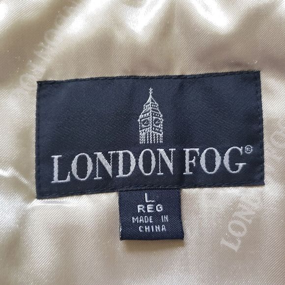 SOLD London Fog Tan Raincoat,  Size LR - Picture 3 of 12